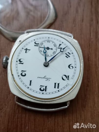 Редкие серебрянные винтажные часы Longines