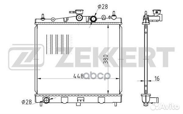 Радиатор охл. дв. Nissan Micra (K12) 03- Note