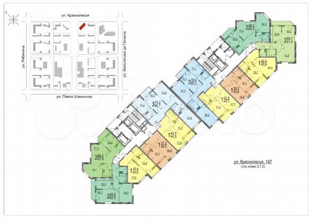 Академический планировки квартир 1-к. квартира, 42,5 м², 4/12 эт. на продажу в Екатеринбурге Купить квартиру Авит