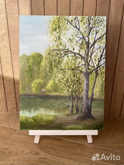 Картина маслом пейзаж этюд 30х40