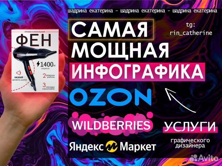 Инфографика для маркетплейсов вайлдберриз озон