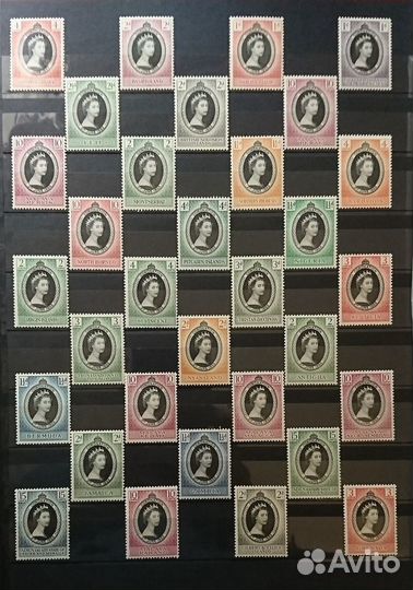 Британские Кол., Елизавета II, коронация 1953, MNH