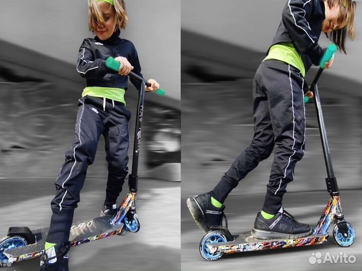 Трюковой самокат грипсы аквамарин y82k D1