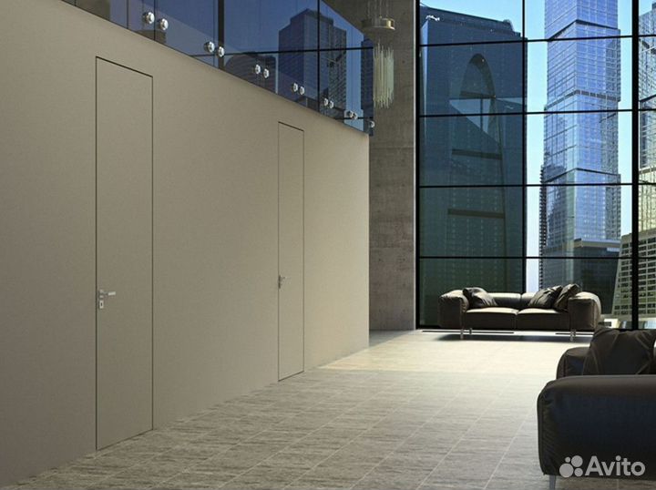 Скрытые двери межкомнатные под отделку