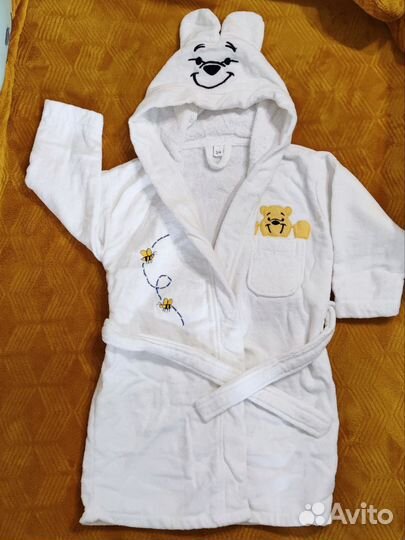 Новый махровый халат Винни Пух 3-4 года, Турция