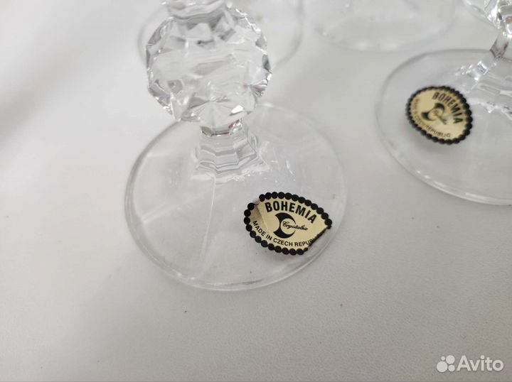 Рюмки и бокалы Bohemia с позолотой Чехия