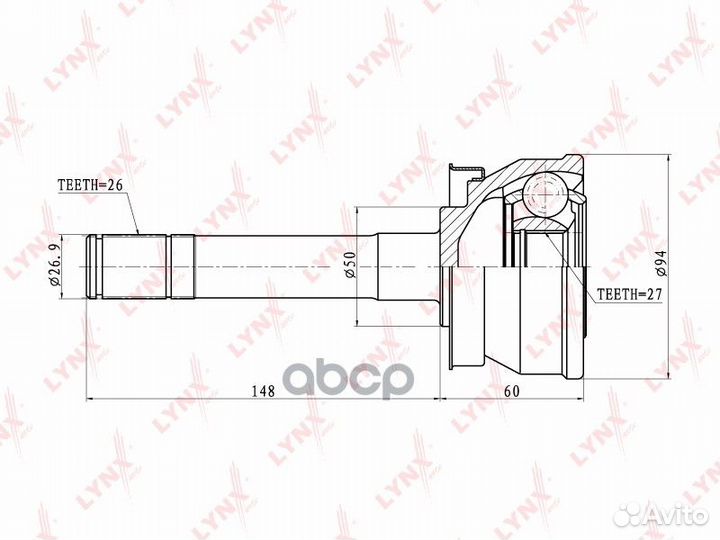 Шрус наружный CO5710 lynxauto
