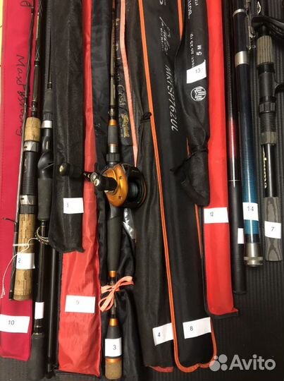 Удочки, спиннинги, удилища в ассортименте 10 штук