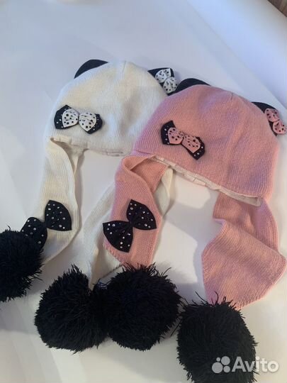 Шапки теплые (можно для близнецов)