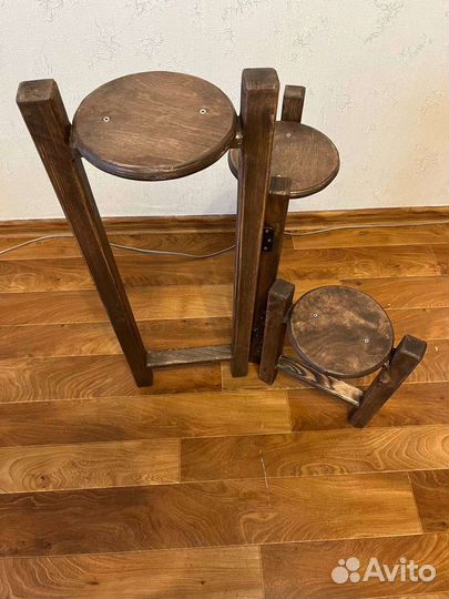 Подставка для цветов напольная из дерева