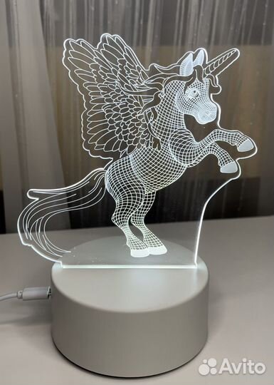 3Д светильник лампа