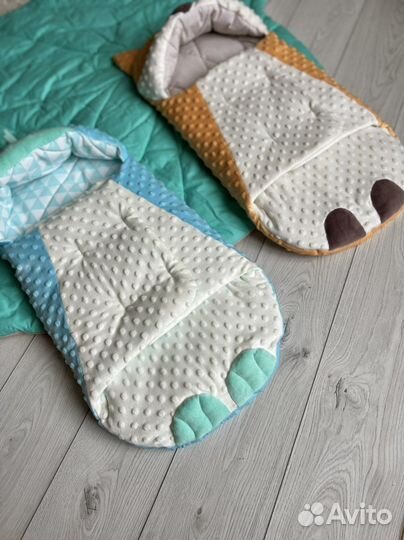 Конверт-кокон на выписку и в коляску «Динозавр»