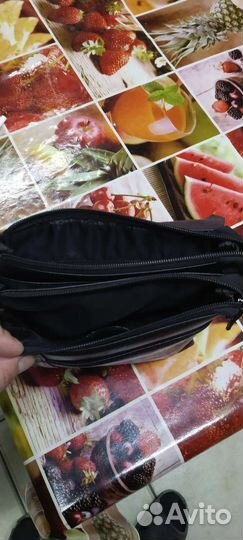 Мужская кожаная сумка через плечо бу