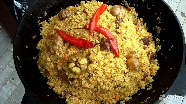 Узбекский чугунный казан 10 л. круглое дно