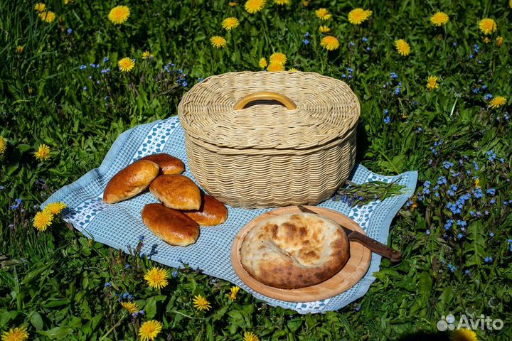 Хлебница плетеная из бумажной лозы