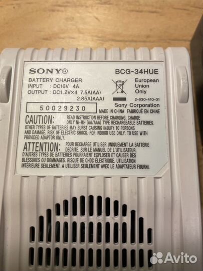 Зарядное устройство для аа Sony BCG-34HUE