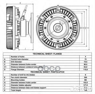 NRF 49004 вискомуфта привода вентилятора с про