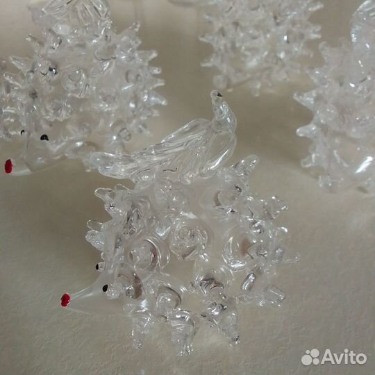 Ёжики хрустальные 6 штук