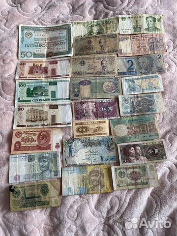 Банкноты разные иностранные