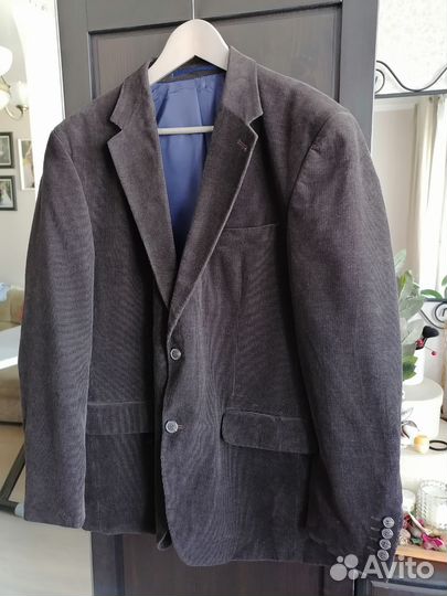 Мужской пиджак классический вельветовый р48-50 M L