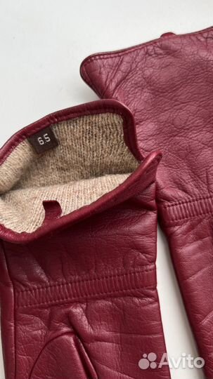 Перчатки женские кожаные