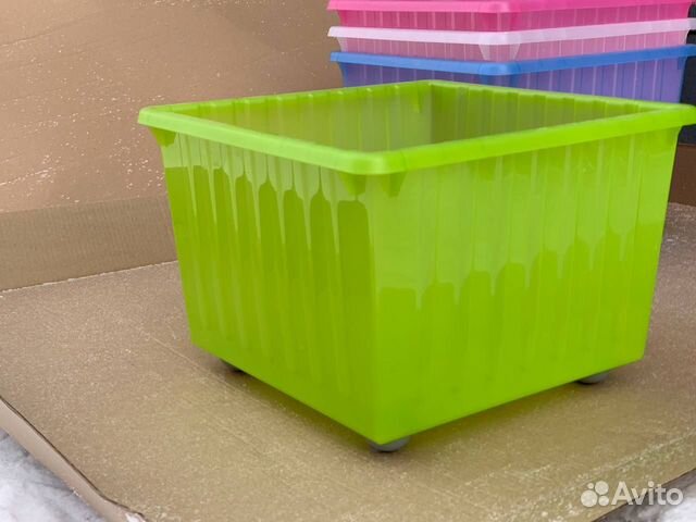 Контейнер на колесах Вессла. Зеленый. Новый IKEA