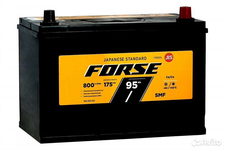 Аккумулятор forse Asia 6CT- 95 VL (0) D31