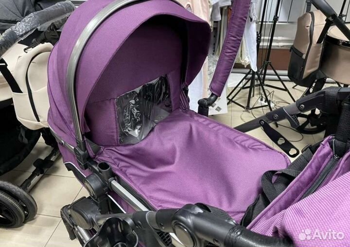 Коляска 2в1 трансформер Новая (фиолетовый)
