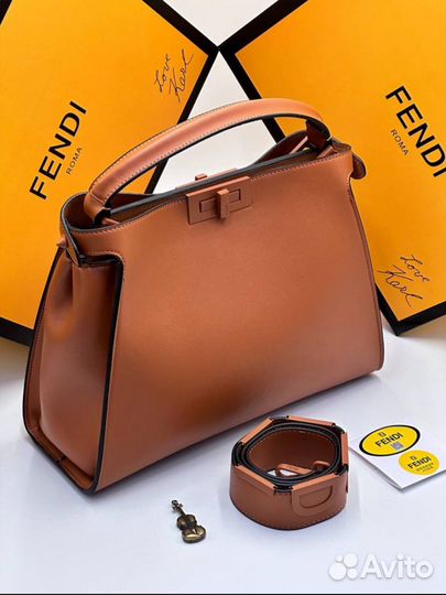 Сумка Fendi натуральная кожа 6 цветов