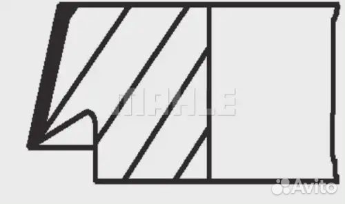 00345G0 кольца поршневые d125 3x3x6 /1 \MB.OM401-4