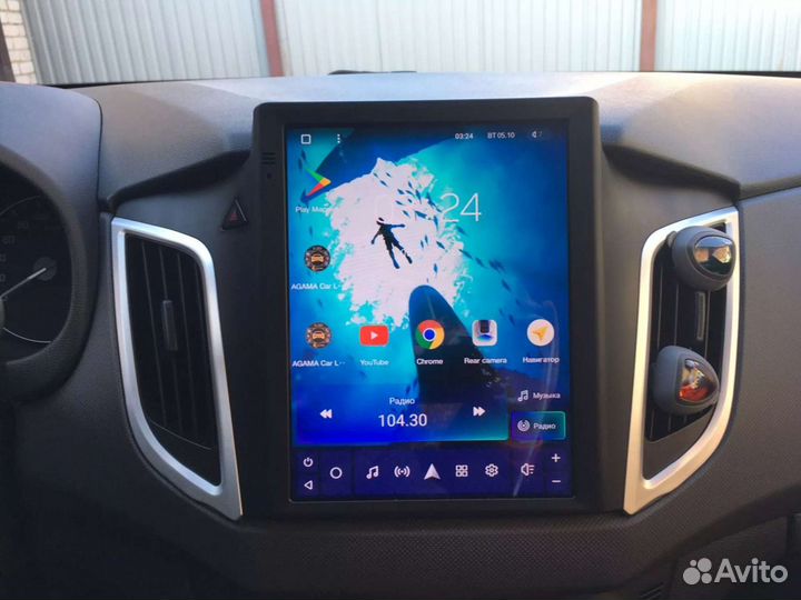 Магнитола Hyundai Creta IX25 Tesla style