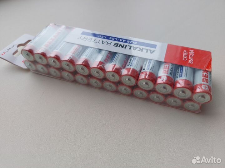 Алкалиновые батарейки 24 шт