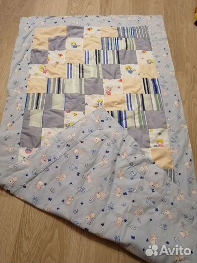 Детское лоскутное облегчённое одеяло (плед)