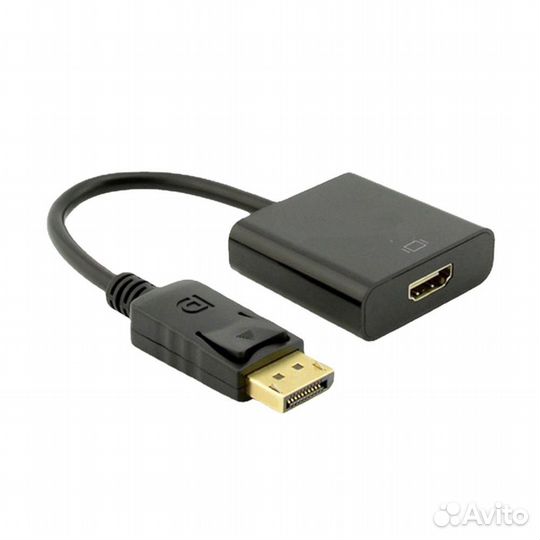 Переходник DP-hdmi, DisplayPort - hdmi, цвет черны