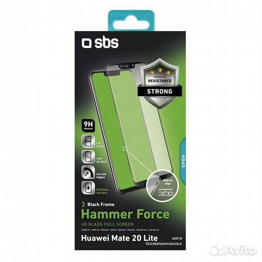 Защитное стекло SBS для Huawei Mate 20 Lite (черна