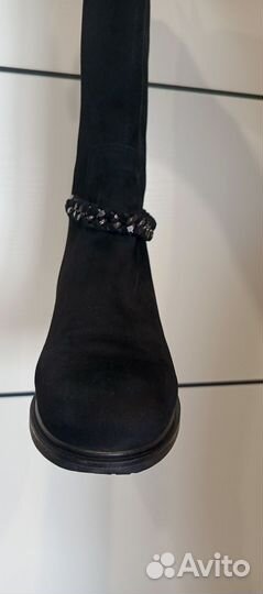 Сапоги женские, натуральная замша