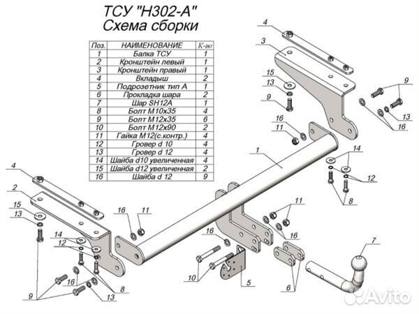 Фаркоп Haval F7 (2018-2022)