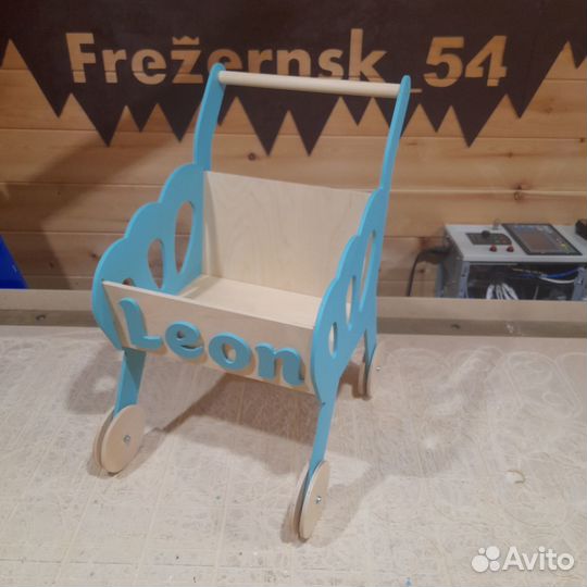 Детская деревянная тележка, коляска для продуктов