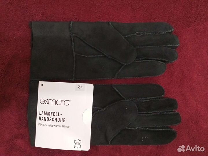 Перчатки женские кожаные 7.5 новые