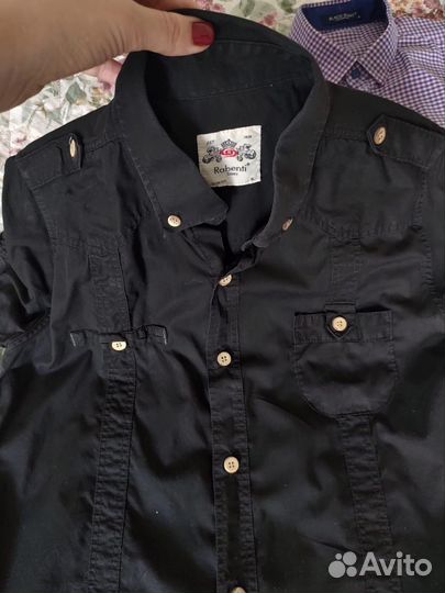 Рубашки мужские хлопок S 44-46 пакетом