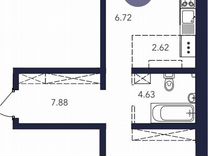 2-к. квартира, 56,7 м², 6/9 эт.