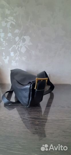 Сумка женская натуральная кожа черная