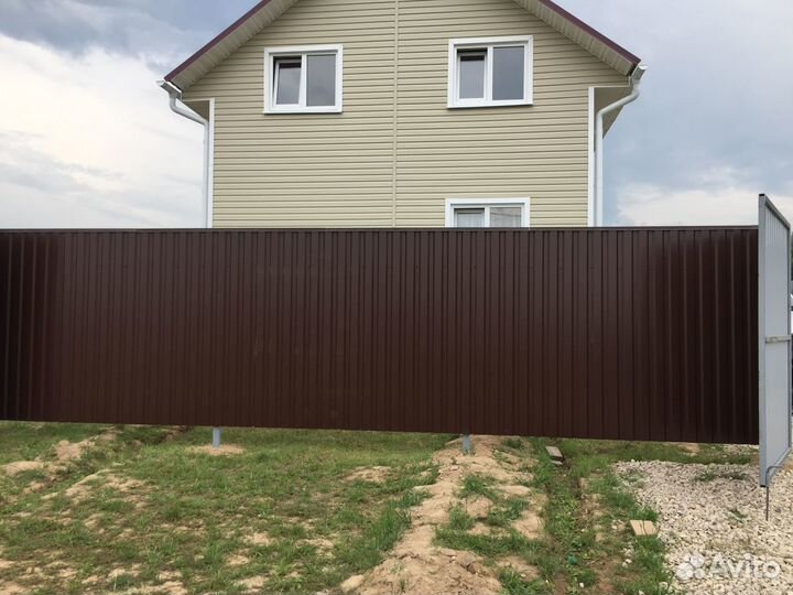 Установка заборов из профнастила/евроштакетника