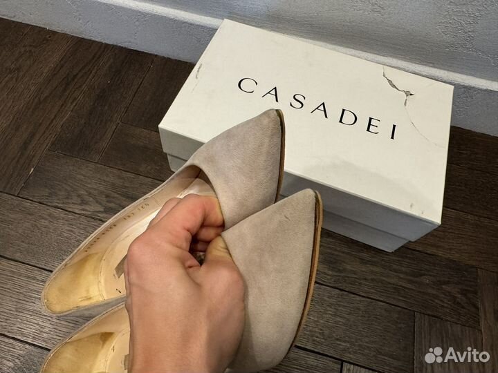 Туфли Casadei р-р 36,5, замша