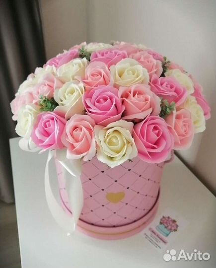 Букеты из мыльных роз к 8 марта