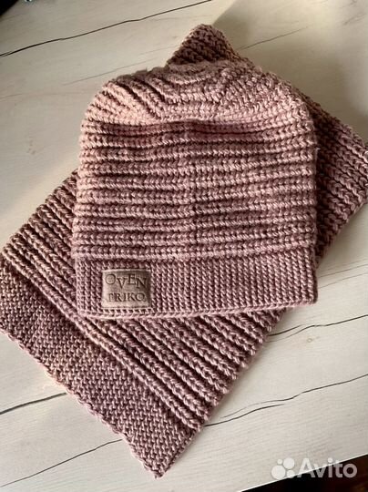 Комплект шапка и снуд женский