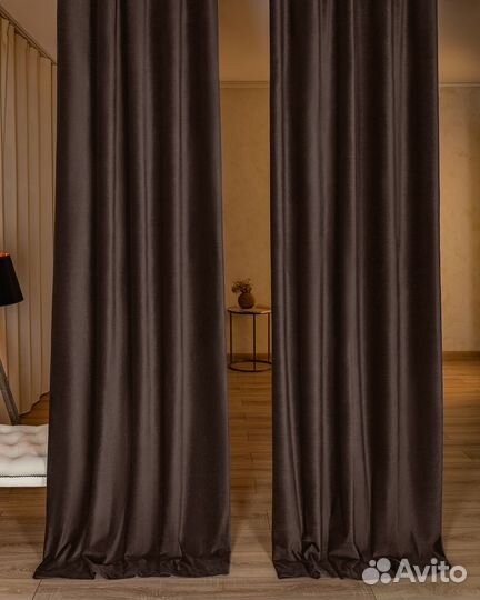 Шторы бархат Богема Шоколад