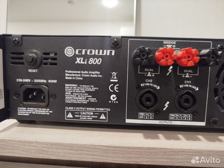 Профессиональный усилитель мощности Crown XLi 800