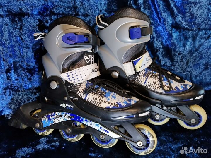 Роликовые коньки раздвижные 34-38 р-р