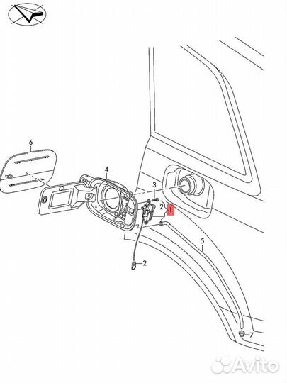 Сервопривод замка лючка бензобака 8V0862153A